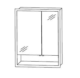 Direkt Vom Hersteller Puris Rounds Einbauspiegelschrank 60 cm S2A556LE1 / S2A556RE1