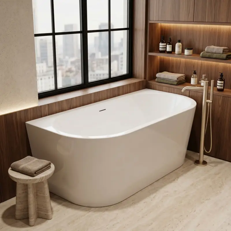 Acryl Wandmontage Badewanne CAPRI 150cm Neu