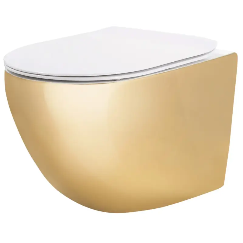 WC Schüssel Randlos Rea Carlo Mini Tornado NFQ GOLD WHITE Ausverkauf