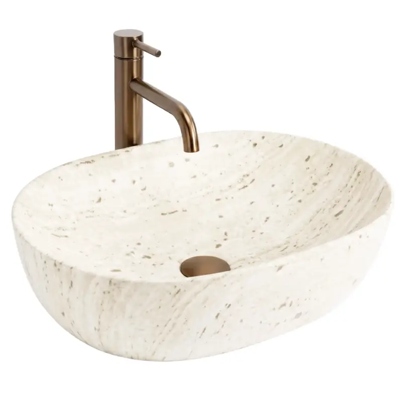 Aufsatzwaschbecken Rea Amelia Travertine Classic 48 Neue Ware