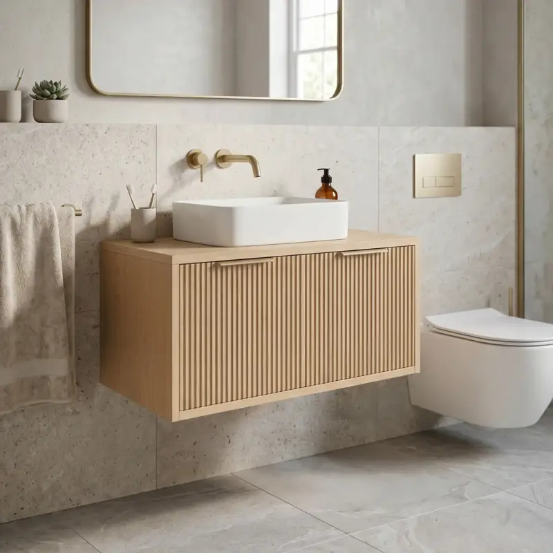 Waschtischunterschrank Rea Core 80cm Beige Abverkauf
