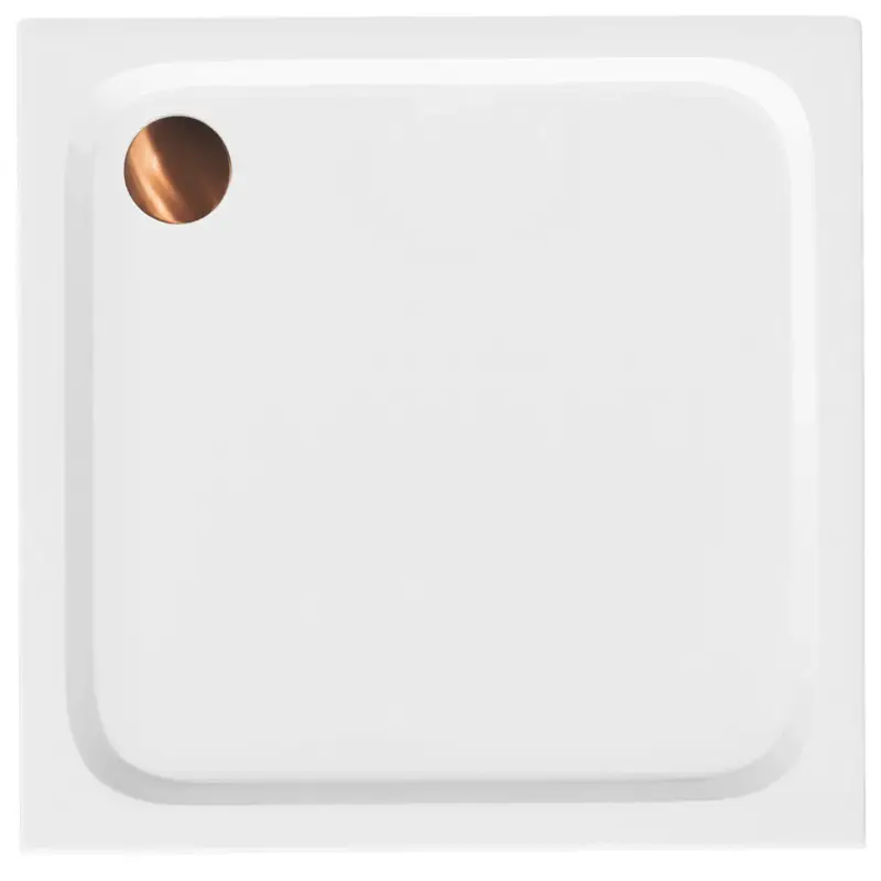 Acryl Duschwanne Rea Belmond White 80x80 Brush Copper Ausverkauf