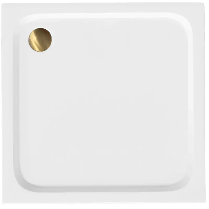 Acryl Duschwanne Rea Belmond White 90x90 Brush Gold Schneller Versand