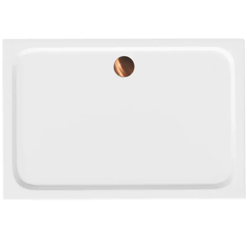 Acryl Duschwanne Rea Belmond White 80x100 Brush Copper Garantierte Lieferung