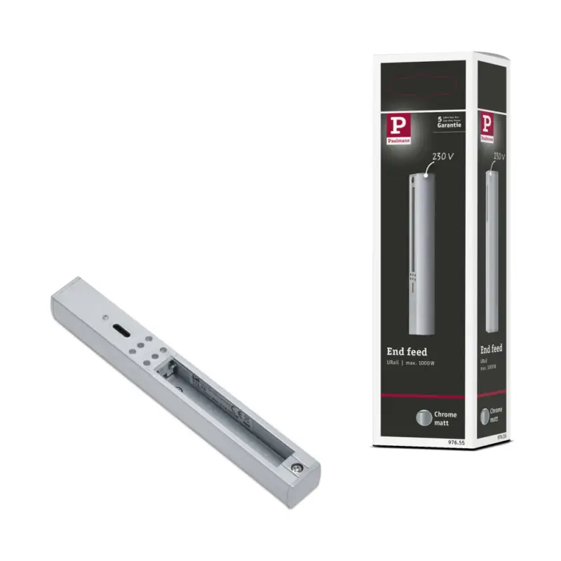 Top-Seller Paulmann URail Einspeisung Anfang/Ende Chrom matt max. 1000W