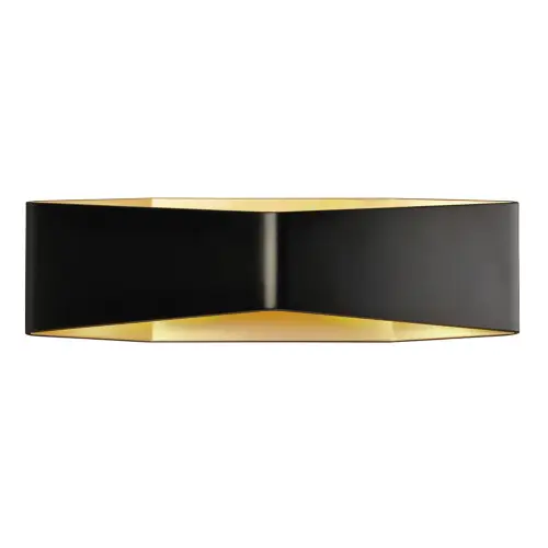 Wochenendangebot SLV BIG CARISO LED Wandleuchte 2, schwarz/ messing 2x 9W LED, 3000K