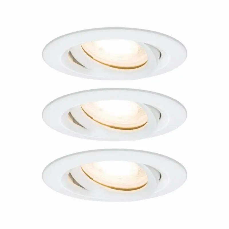 Sonderangebot Paulmann LED Einbauleuchte Nova Plus Basisset schwenkbar IP65 rund 93mm GU10 3x7W 460lm 230V dimmbar 2700K Weiß matt