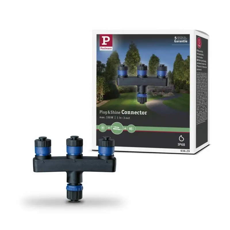 Beliebt Paulmann Plug & Shine Verteiler 3 Ausgänge IP68 Schwarz