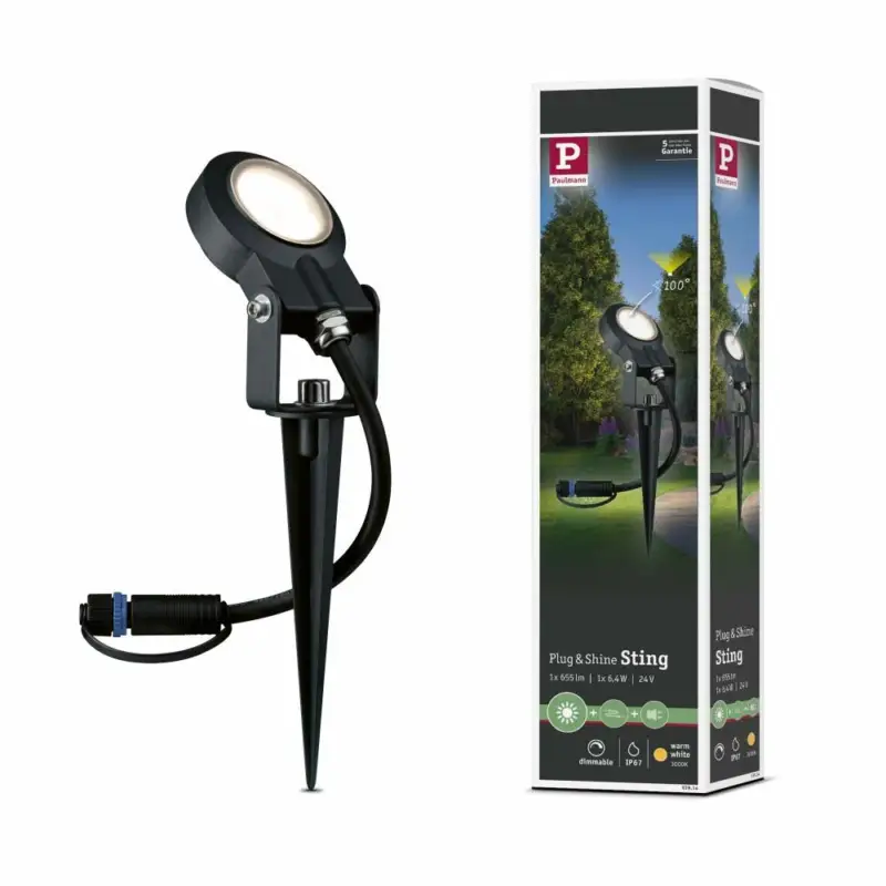 Aktuell Paulmann Plug & Shine Erdspieß Sting IP67 3000K 6W 24V