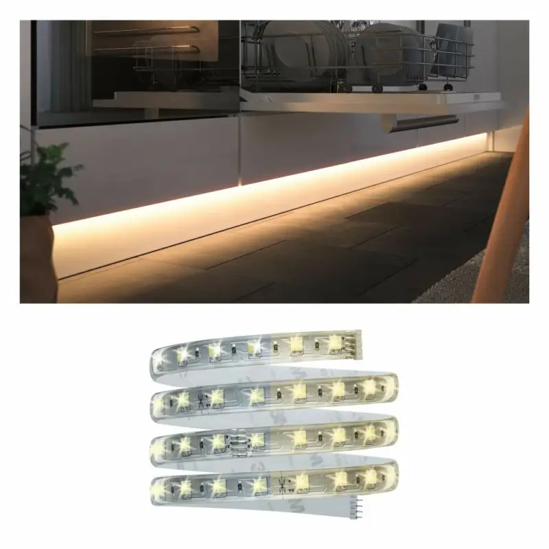 Expressversand Paulmann Möbelleuchten Clever Connect Stripe Transparent 12V 6,5W TunableWhite 2.700K
