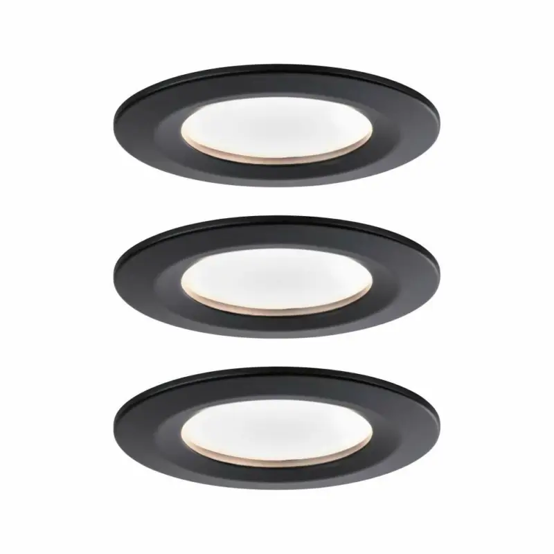 Aktuell Paulmann LED Einbauleuchte Nova rund 3x6,5W Warmweiß Schwarz/Matt starr