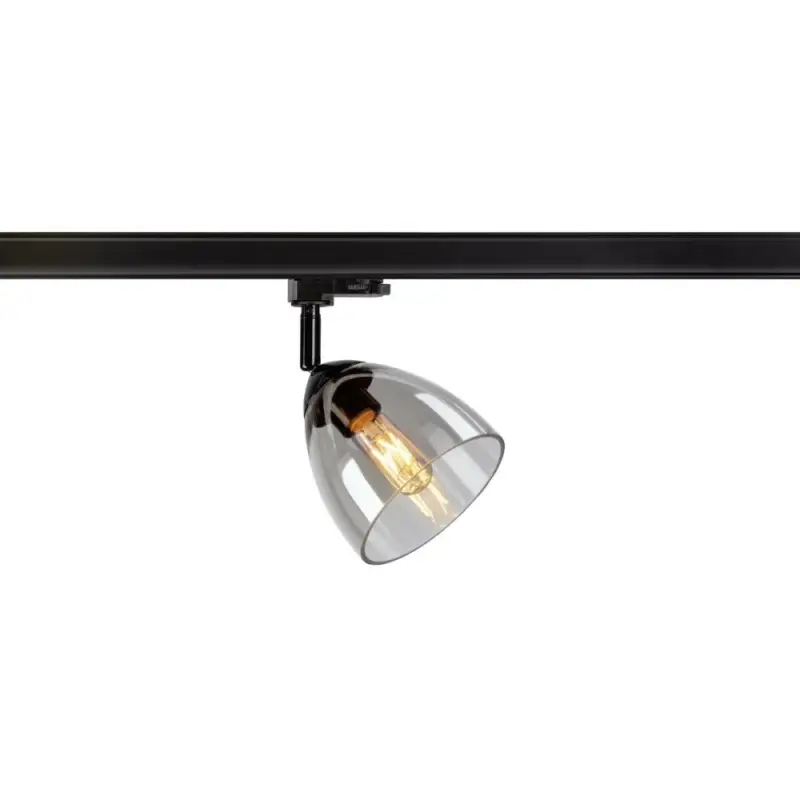 SLV 3-Phasen Spot PARA CONE GL schwarz / bambus / transparent Rauchglas Schirm GU10 Rabatt