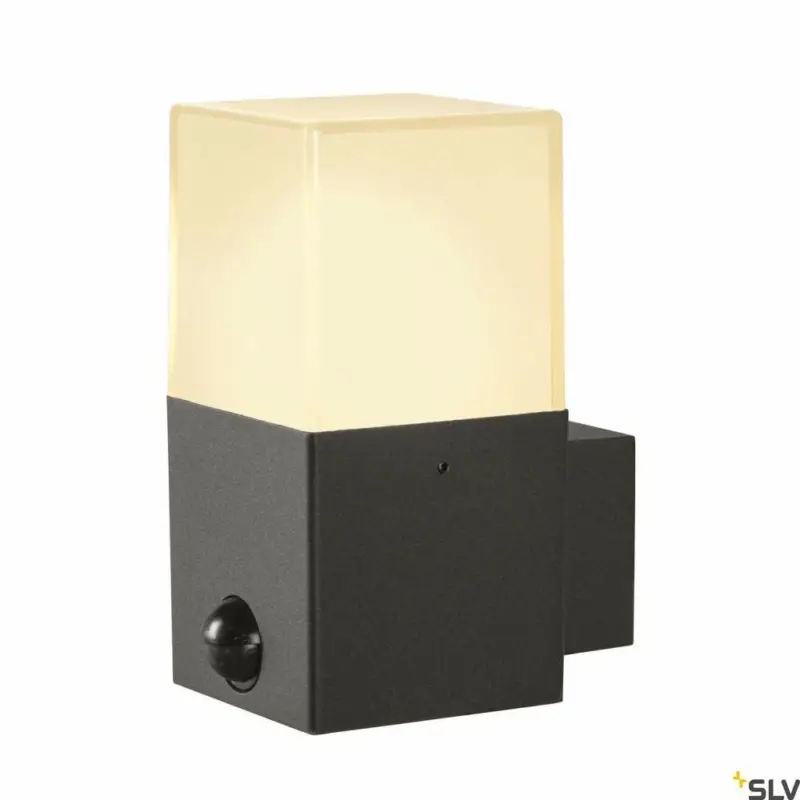 SLV GRAFIT E27 square Sensor, Wandaufbauleuchte anthrazit Preisknaller