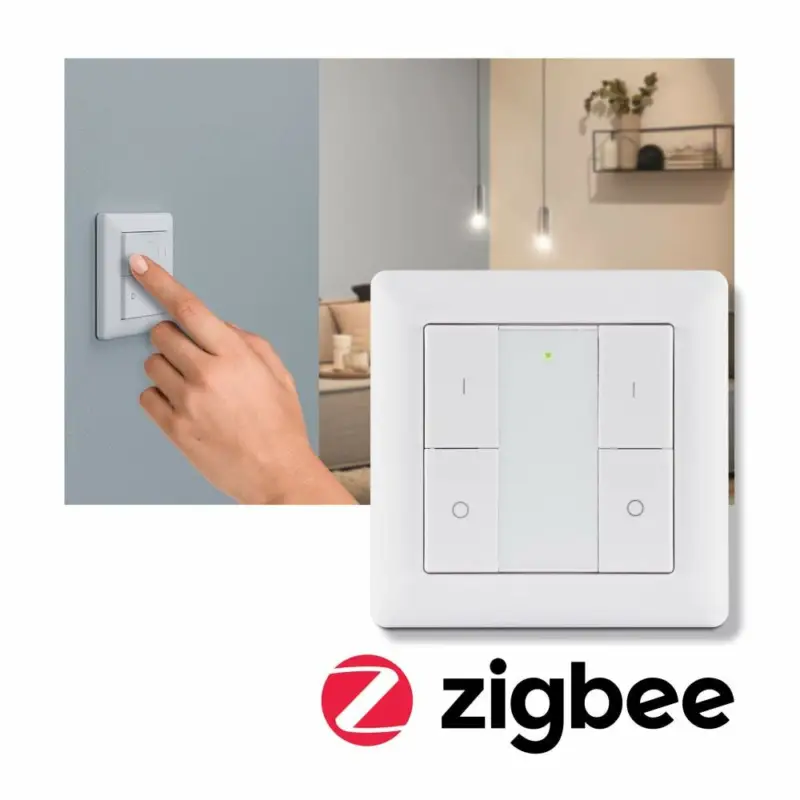 Markenprodukt Paulmann Wandschalter Smart Home Zigbee On/Off/Dimm Weiß