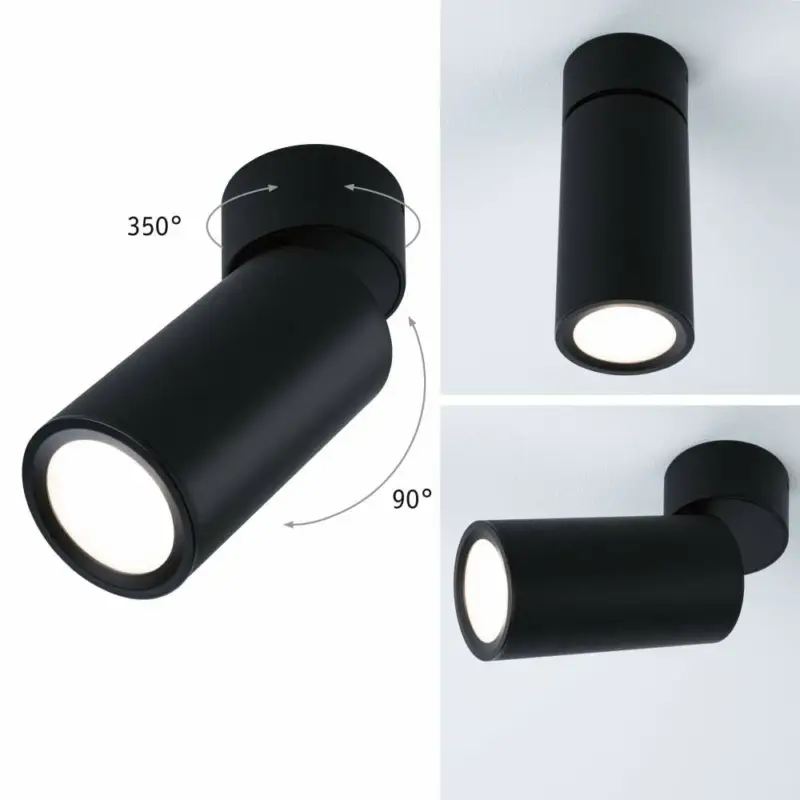 Finale Aktion Paulmann LED Deckenleuchte 3-Step-Dim TurnalCoin 2700K 470lm 230V 6W dimmbar Schwarz matt