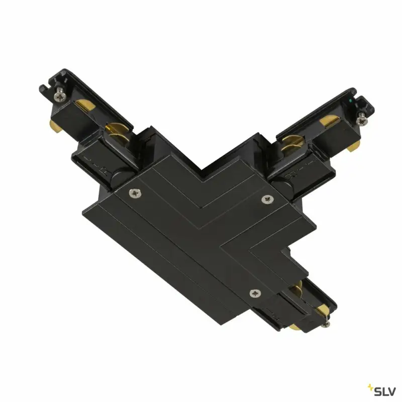 Sonderangebot SLV T-Verbinder, für S-TRACK 3-Phasen-Einbauschiene, Erde außen rechts, schwarz, DALI