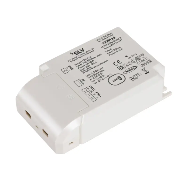 Super-Preis SLV LED Treiber, 40W 500mA DALI dimmbar mit RF-Schnittstelle LED-Treiber weiß DALI