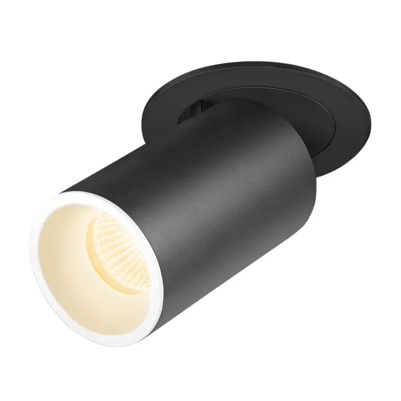 SLV NUMINOS® PROJECTOR M, Deckeneinbauleuchte, 3000 K, 40°, zylindrisch, schwarz / weiß Solange Der Vorrat Reicht