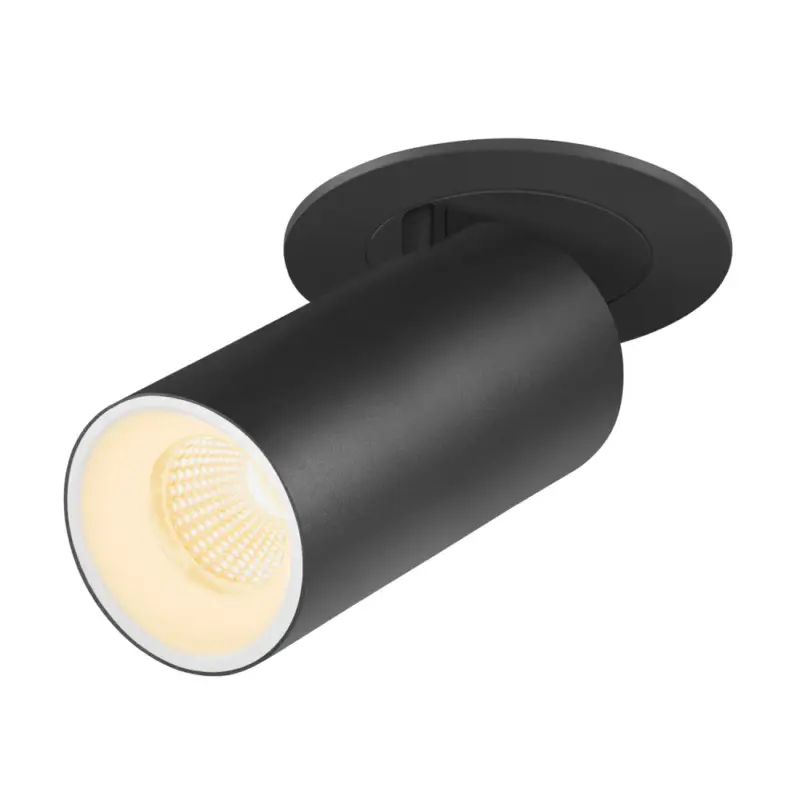 SLV NUMINOS® PROJECTOR S, Deckeneinbauleuchte, 3000 K, 55°, zylindrisch, schwarz / weiß Abverkauf