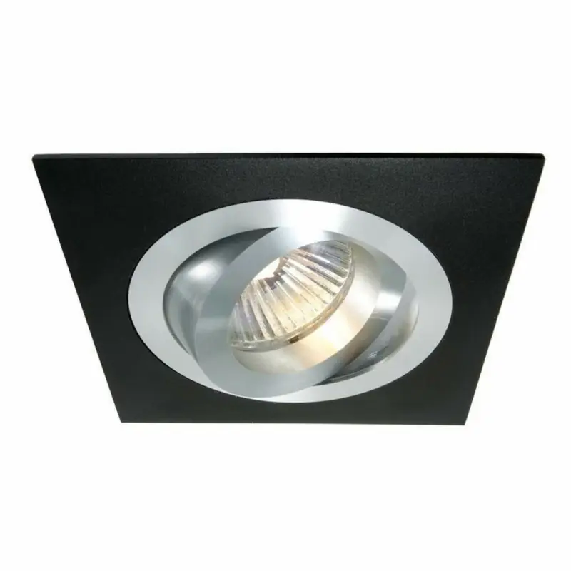 Deko-Light Deckeneinbauring, Modula I Eckig, Tilt, 1x max 50 W MR16, Schwarz, Spannungskonstant, 12 V/AC/DC Kostenloser Rückversand