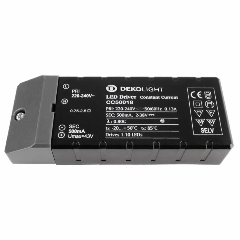 Finale Aktion Deko-Light Deko-Light, Netzgerät (CC, DC), BASIC, CC, CC50018/18W, Stromkonstant, 1,0-18,0 W, 220-240 V/AC, Aus