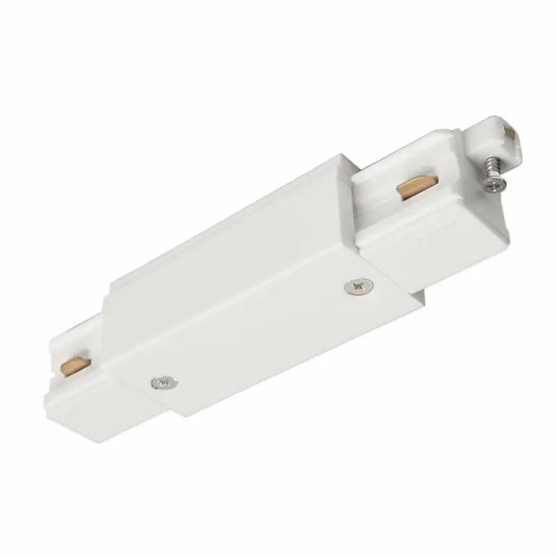 Deko-Light 1-Phasen Schienensystem, D One Längsverbinder mit Einspeisemöglichkeit links-rechts, weiß, Weiß, 220 Nur Für Kurze Zeit