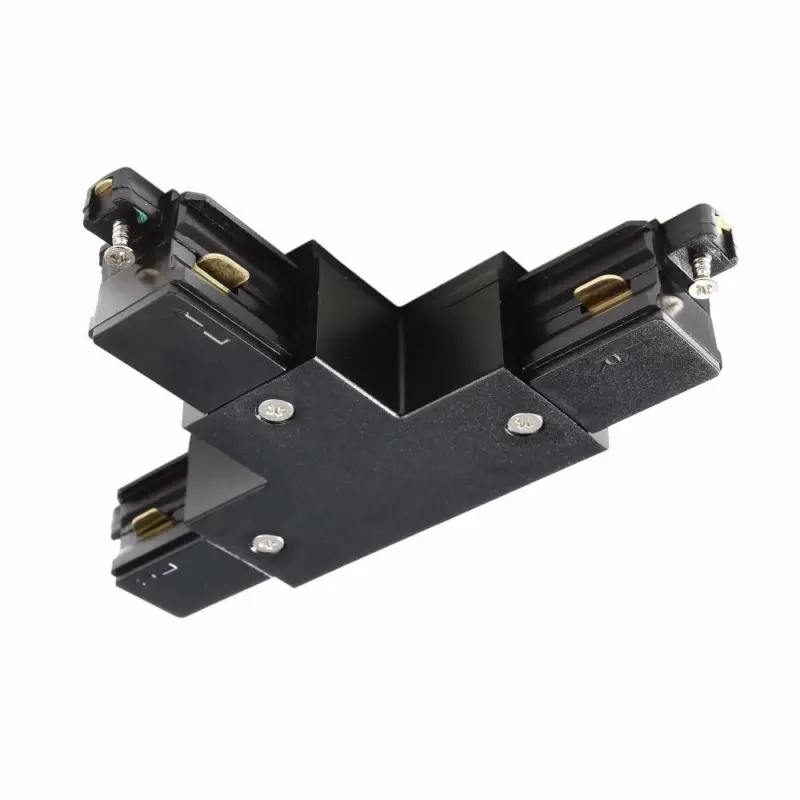 Ausverkauf Deko-Light 1-Phasen Schienensystem, D One T-Verbinder, rechts-links-links, schwarz, Verkehrsweiß RAL 9016, 220-