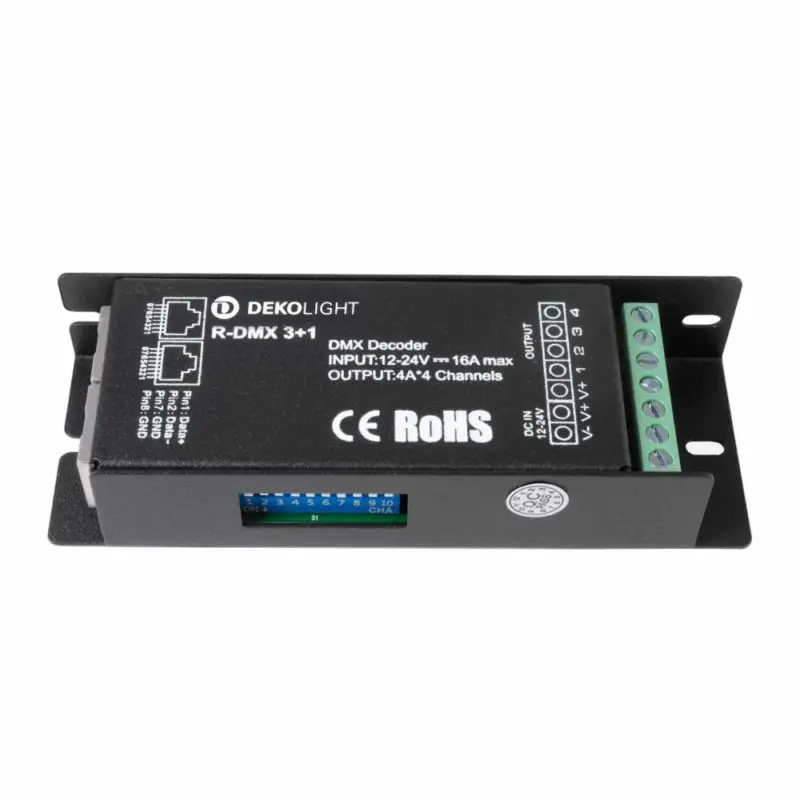 Deko-Light Deko-Light, Niedervolt DMX Dimmer (CV, DC), LED Dimmer R-DMX 3+1, Spannungskonstant, DMX512, 384.00 Markenprodukt