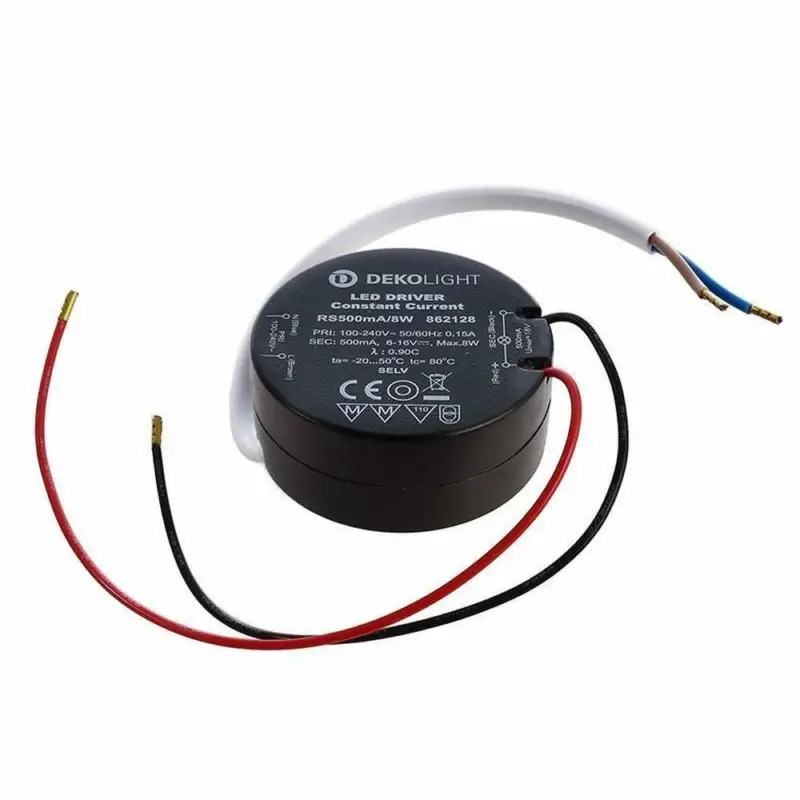 Deko-Light Deko-Light, Netzgerät (CC, DC), ROUND, CC, RS500mA/8W, Stromkonstant, 3,0-8,0 W, 100-240 V/AC, Ausga Solange Der Vorrat Reicht