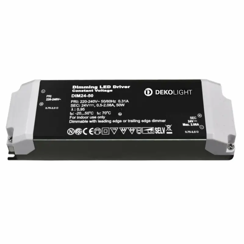Deko-Light Deko-Light, Netzgerät (CV, DC) dimmbar, BASIC, DIM, CV,24V 12-50W, Spannungskonstant, Mit Phasenan Preisknaller
