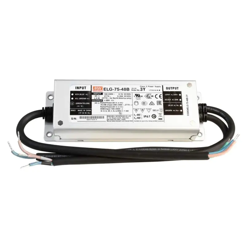 Letzte Chance Meanwell, Netzgerät (CV, DC) dimmbar, DIM, CV, ELG-75-48B, Spannungskonstant, 0-10 V<br/>1-10 V, 75.