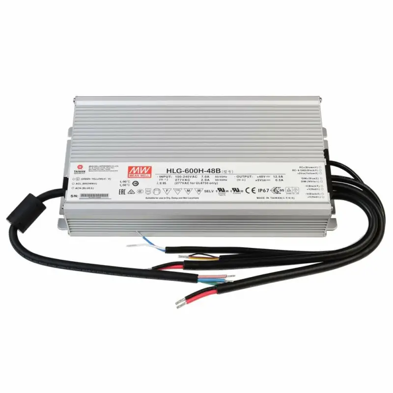 Meanwell, Netzgerät (CV, DC) dimmbar, DIM, CV, HLG-600H-48B, Spannungskonstant, 0-10 V<br/>1-10 V, 6 Preis Gesenkt