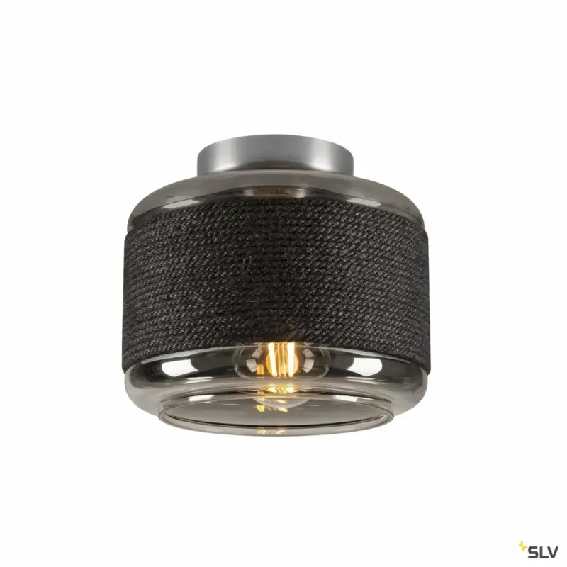 Direktkauf SLV PANTILO ROPE 19, Wand- und Deckenaufbauleuchte, zylindrisch, 1x max. 15W E27, silber