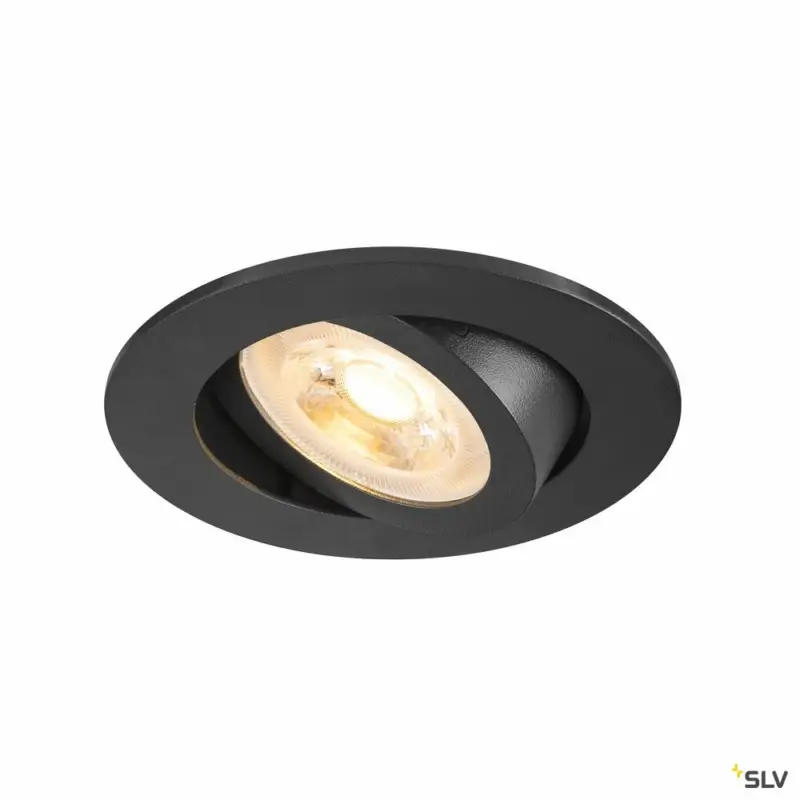 SLV NEW TRIA® 68, Deckeneinbauleuchte, rund, max. 10W GU10, schwarz Schneller Versand