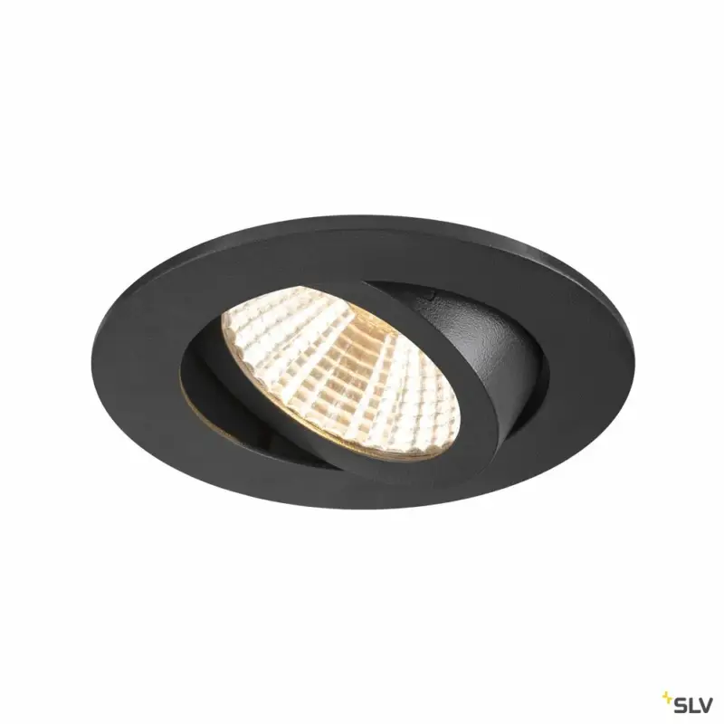 SLV NEW TRIA® 68, Deckeneinbauleuchte, 2700K, 38°, IP 20, rund, schwarz Sonderaktion