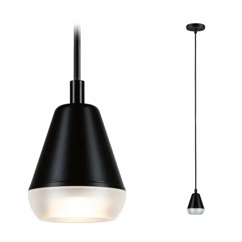 Neu Paulmann LED Pendelleuchte Luia Satin/Signalschwarz IP44 GU10 max. 10W Pendellänge verstellbar