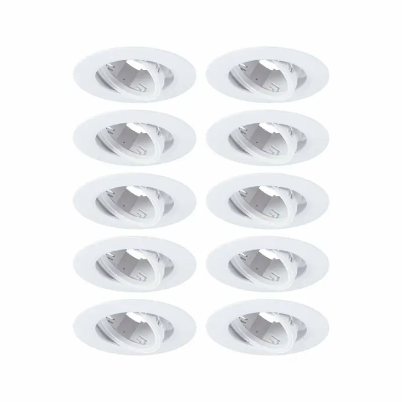 Preis Gesenkt Paulmann Einbauleuchte 10er-Pack schwenkbarrund 90mm 30° GU10 max. 10x10W230V dimmbarWeiß