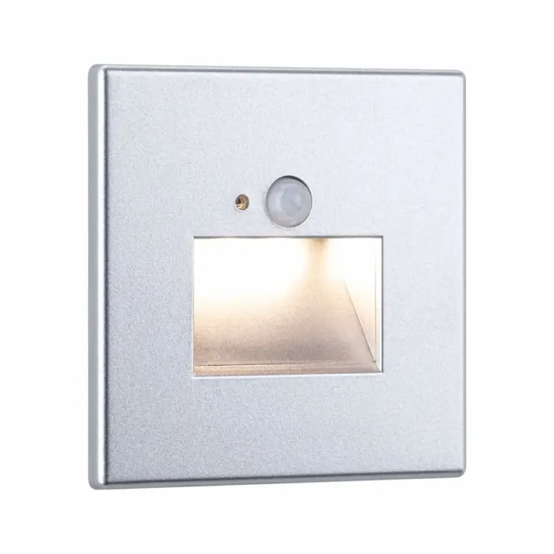 Angebot Paulmann LED Wandeinbauleuchte Edge Quadro Chrom matt eckig 2700K mit PIR-Sensor für Geräteeinbaudose mit ⌀ 68mm
