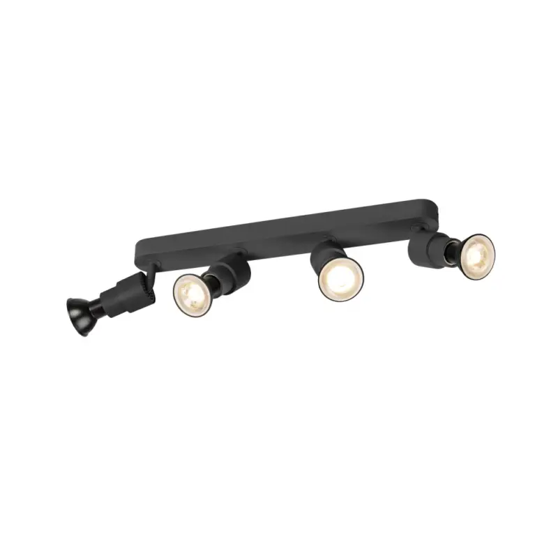 Neu Im Sortiment SLV PURI 2.0 Basic, Wand- und Deckenaufbauleuchte, long, 4 x max. 6W GU10, schwarz