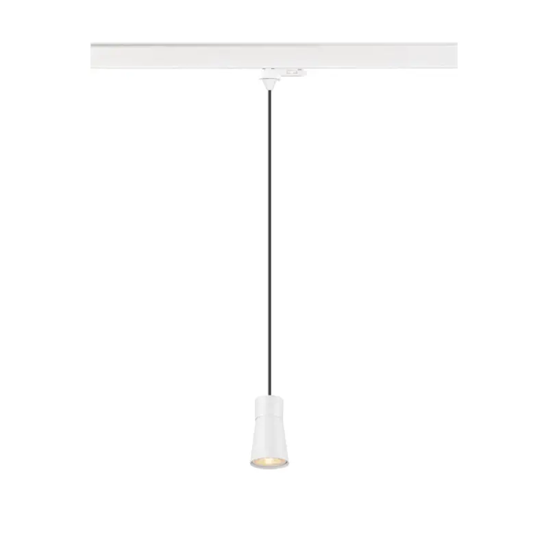 SLV PURI 2.0 Cone, 3 PhasenPendelleuchte, GU10, Pendellänge 200cm, 1x max. 6W, weiß Knallerangebot
