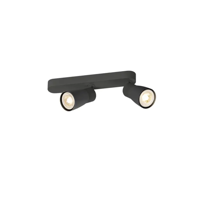 Neu Im Sortiment SLV PURI 2.0 Dome, Wand- und Deckenaufbauleuchte, asymmetrisch, 2 x max. 6W GU10, schwarz