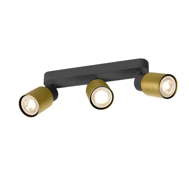 SLV PURI 2.0 Tube, Wand- und Deckenaufbauleuchte, long, 3 x max. 6W GU10, schwarz / gold Neu