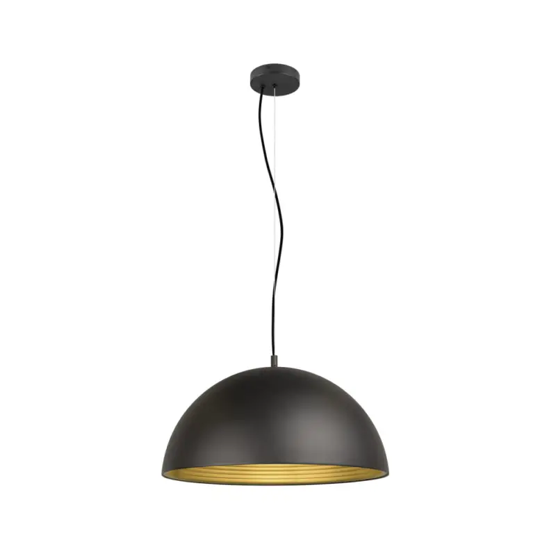 Gratis Versand SLV FORCHINI M 50, Pendelleuchte, E27, Pendellänge 150cm, 1x max. 40W, matt schwarz / matt gold