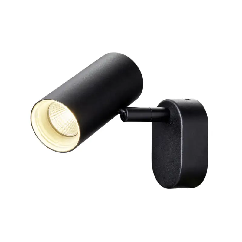 Geprüft SLV NOBLO®, Wand- und Deckenaufbauleuchte, single, rund, 3000K, 6W, PHASE, 32°, schwarz