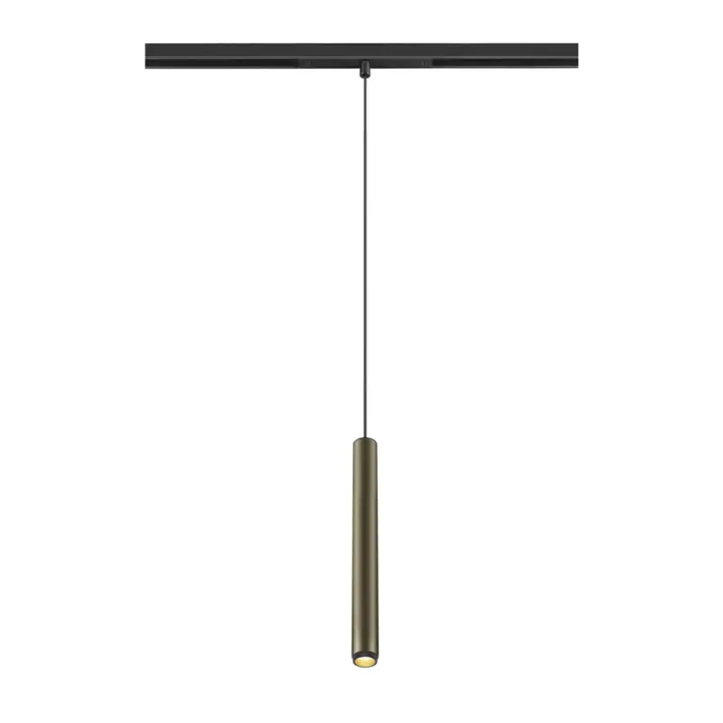 Wochenendangebot SLV GRIP! S, 48V Pendelleuchte, Pendellänge 200cm, 2000-3000 K, 29°, DALI, Dim-to-Warm, bronze / schwarz