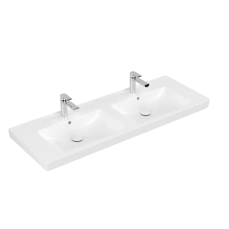 Villeroy & Boch Schrank-Doppelwaschtisch Subway 2.0 7175D0 1300x470mm Rechteck 2HL Weiß Alpin Aktuell
