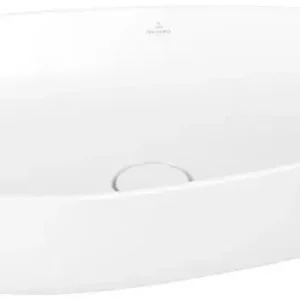 Preiswert Villeroy & Boch Aufsatzwaschtisch „Antao“, 650 × 400 × 180 mm in Stone White 4A7465RW, Sonderangebot - B-Ware