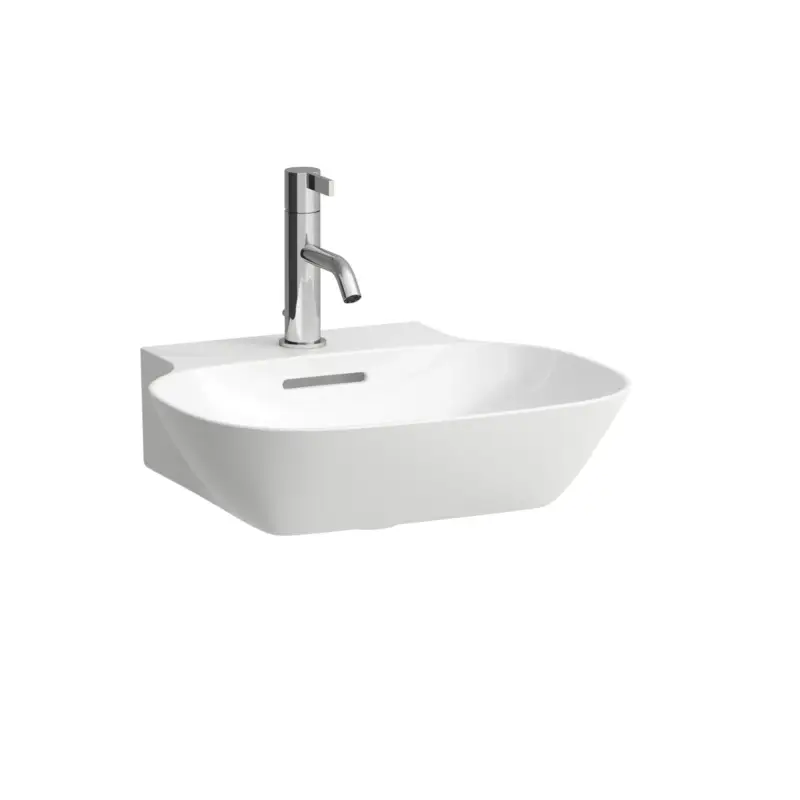 Bestseller Aufsatzhandwaschbecken INO 450x410x145 1 Hahnloch mit Überlauf weiß