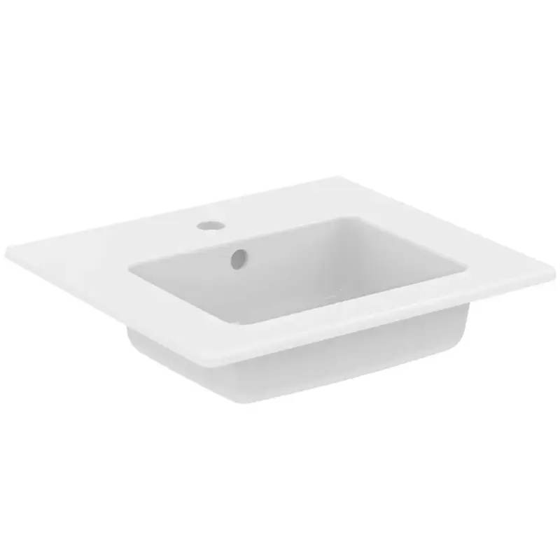 Aktuell Waschbecken „Eurovit“ 51 × 45 × 15,5 cm, Hahnlochposition mittig in Weiß