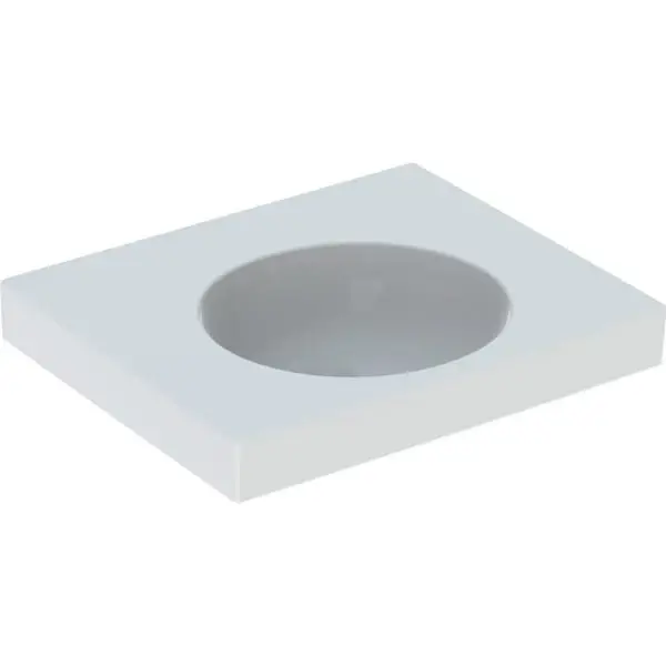 Aktuell Wandwaschtisch mit Ablagefläche „Preciosa II“, rechteckig 60 × 50 cm in weiß alpin